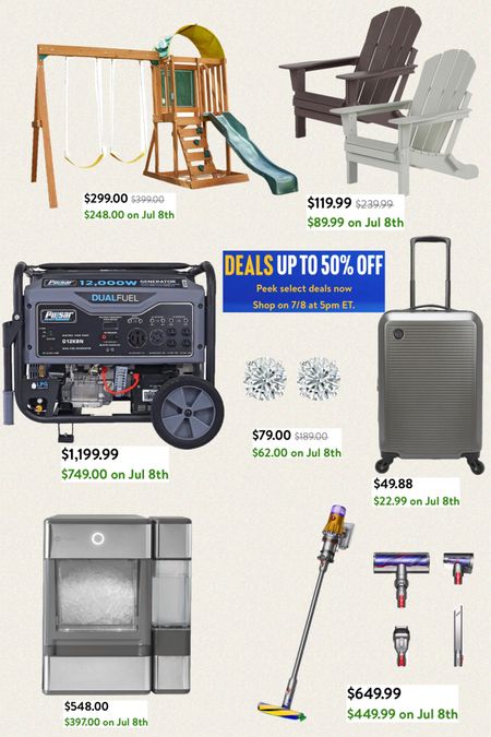 Walmart+ WEEK Preview is now available! Plan your buy! Early access for Walmart+ Members starts on 07.08.2024! 
My favorite picks from the sale!

GE Profile Opal Nugget Ice Maker with Side Tank, Countertop Icemaker, Stainless Steel | Dyson V12 Detect Slim Cordless Vacuum Cleaner | Nickel | Protege 20 in Hardside Carry-on Spinner Luggage | Pulsar 12,000W Dual Fuel Portable Generator in Space Gray with Electric Start, G12KBN | KidKraft Ainsley Wooden Outdoor Swing Set with Slide and Rock Wall | Westintrends Outdoor Folding HDPE Adirondack Chair, Patio Seat, Weather Resistant | JeenMata 4 Prong 2 Carat Round Shaped Moissanite Solitaire Stud Earrings In 18K White Gold Plating Over Silver

#walmart #polacek 

#LTKSaleAlert #LTKHome #LTKSummerSales