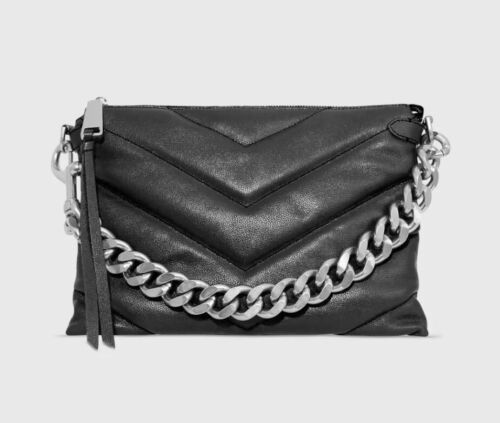REBECCA MINKOFF Edie quilted leather women's crossbody shoulder bag - BLACK | eBay AU
