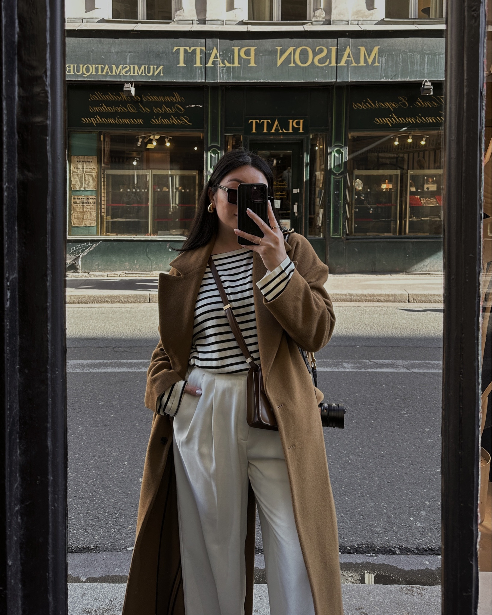 photo by @alyssa.lenore / Max Mara / coat / Hermes Birkin / bag