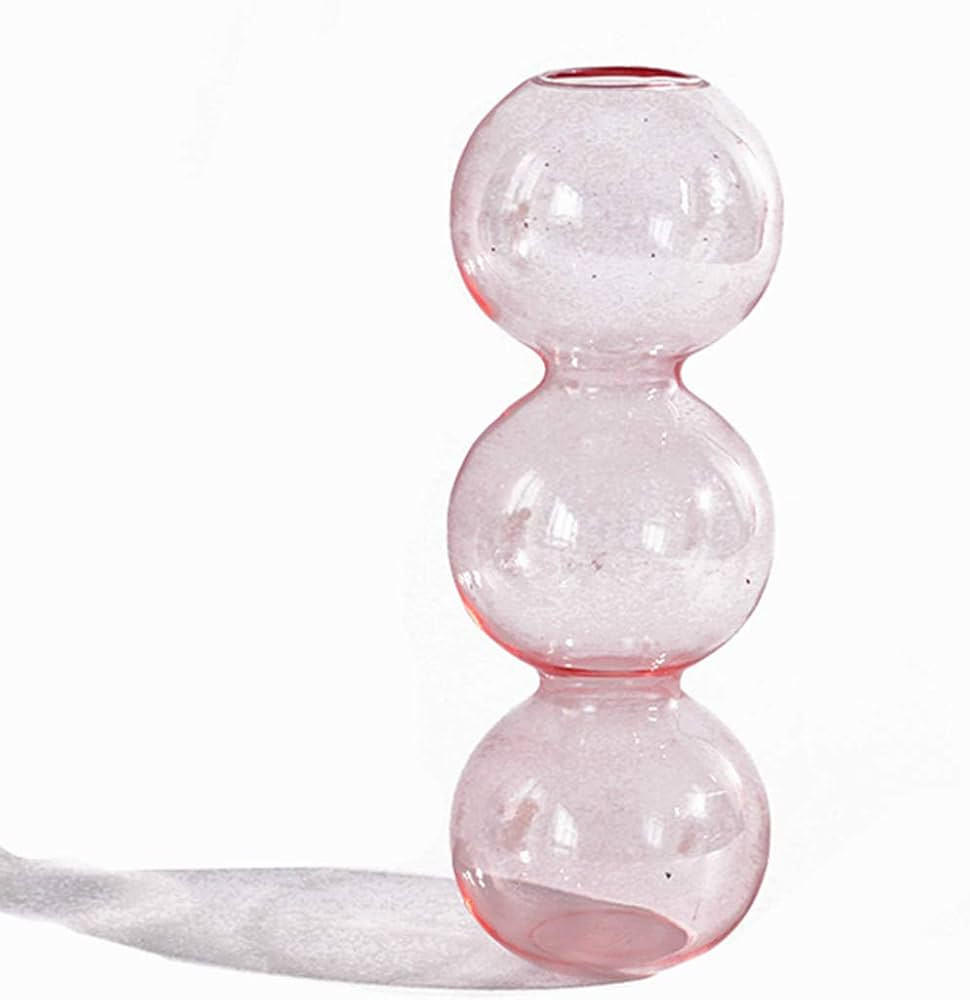 JSPYFITS Hydroponic Flower Vase, Three Balls 6.5” Tall Transparent Plant Glass Pots, Suitable W... | Amazon (US)