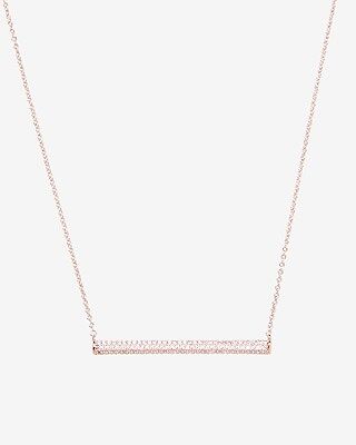 Pave Skinny Bar Pendant Necklace | Express