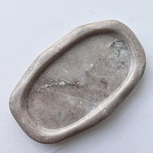 Bloomingville Oval Marble Serving Tray, Beige | Amazon (US)