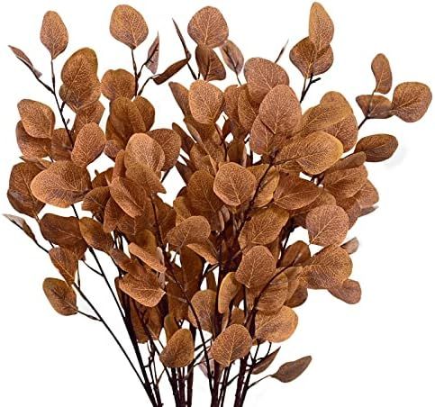 Dolicer 35.4" Artificial Eucalyptus Leaves Stems Fall Eucalyptus Stems Tall Silver Dollar Eucalyp... | Amazon (US)