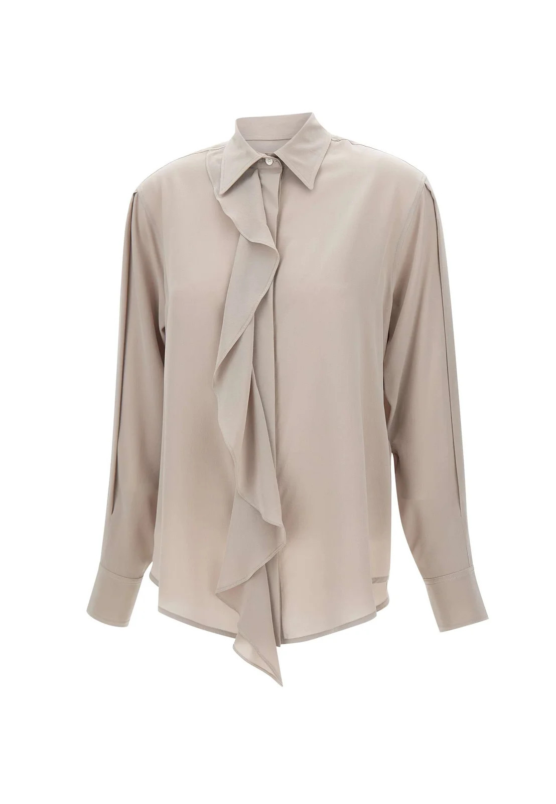 Victoria Beckham Asymmetric Ruffle Blouse | Cettire Global