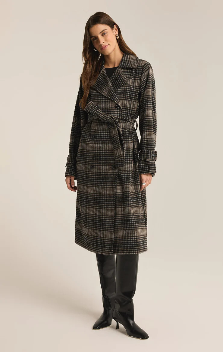 Jackie Plaid Trench | Z Supply