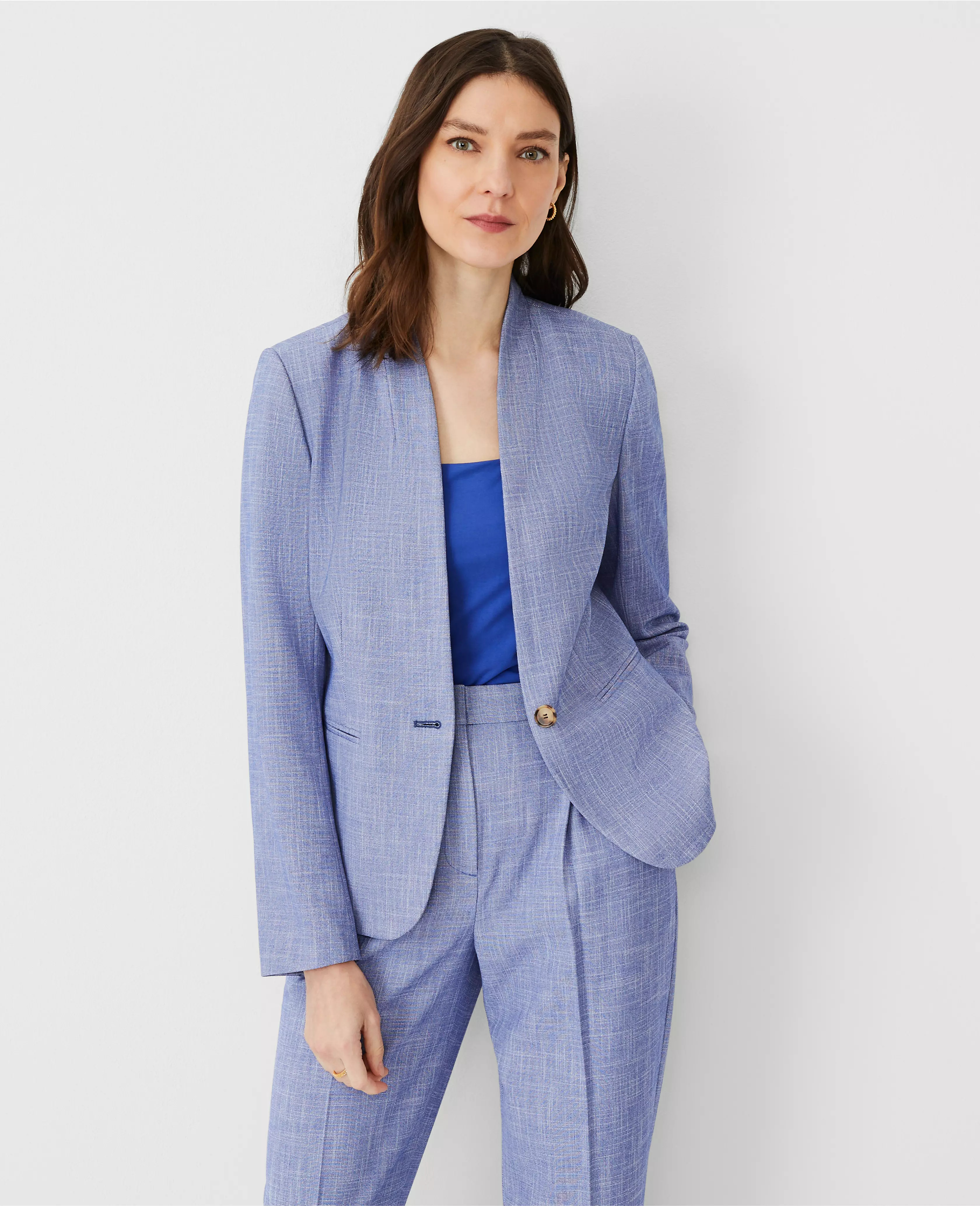 The Cutaway Blazer in Cross Weave | Ann Taylor (US)
