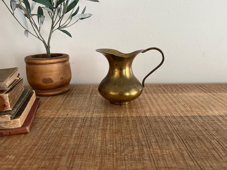 Vintage Brass Pitcher/creamer - Etsy | Etsy (US)