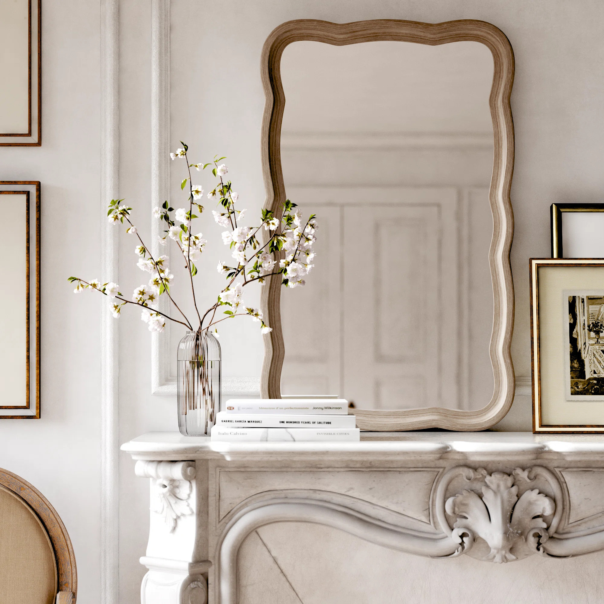 Lucie Shabby Elegance Scallop Accent Mirror | Wayfair North America