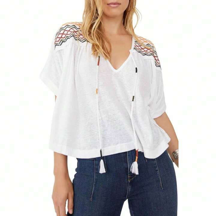 Free People FREE PEOPLE Market Tee In Bright White | SHEIN