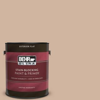 1 gal. #BNC-01 Bauhaus Buff Flat Exterior Paint & Primer | The Home Depot