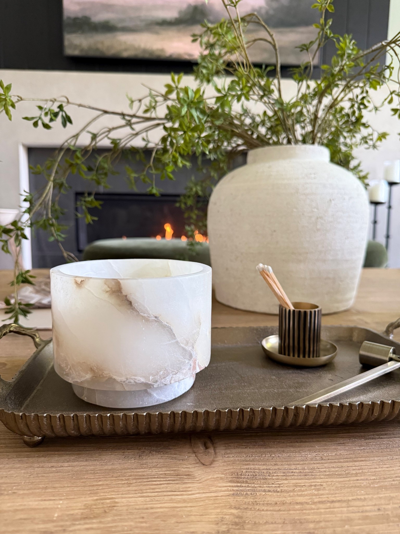 Alabaster candle: so beautiful! 
