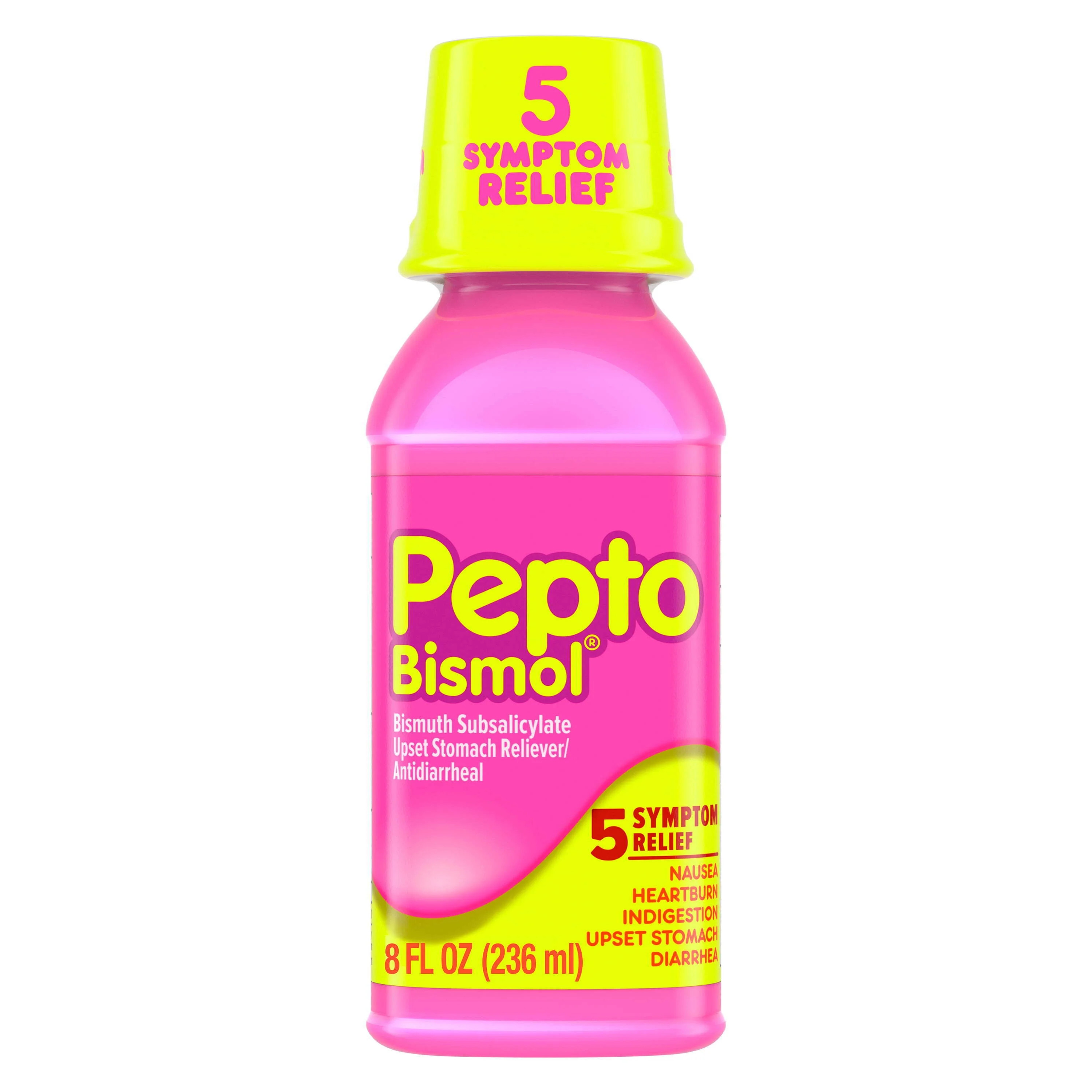 Pepto Bismol Liquid, Indigestion and Anti-Diarrhea Stomach Relief, Original, 8 Fl oz | Walmart (US)