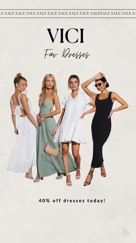 40% off dresses at VICI today! Use code 40DRESS. They have great spring and summer dresses for any occasion! Use code MAY20 for 20% off sitewide if you don’t want dresses! 

#LTKsalealert #LTKfindsunder100 #LTKSeasonal