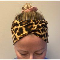 Animal Print Headband, Jaguar Wide Head Wrap, Leopard Boho Turban, Headbands For Women | Etsy (US)