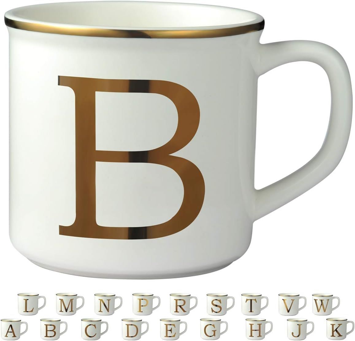 Miicol 16 oz Large Ceramic Coffee Mug Tea Cup for Office and Home Use, Monogram Coffee Mugs with ... | Amazon (CA)