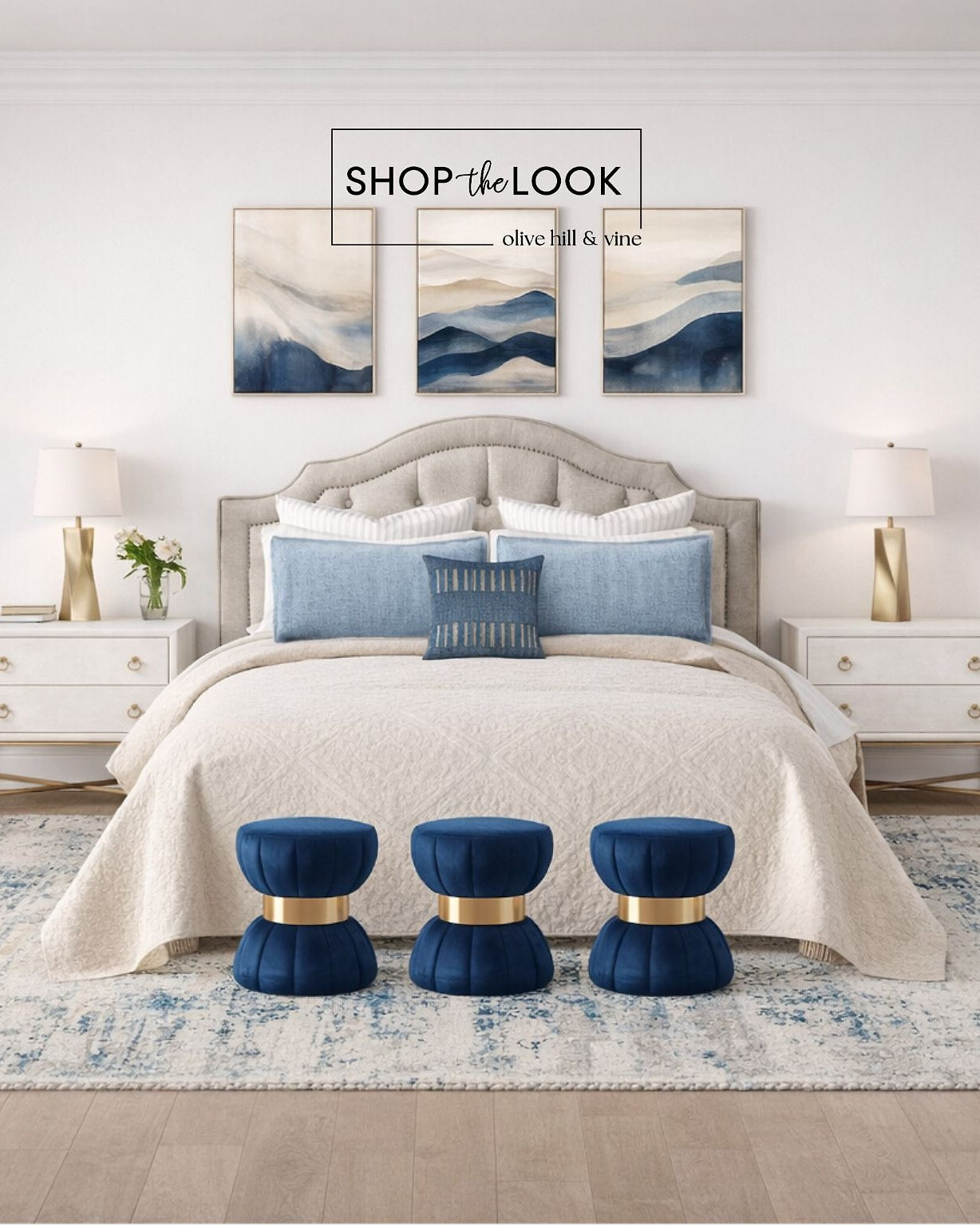 This is yesterday's mood board brought to life. Soft neutrals keep things calm, layered blues add depth, and warm brass finishes give it that pulled-together feel. It’s cozy, polished, and designed to feel timeless—not trendy for just a moment.
 

 

#LTKHome