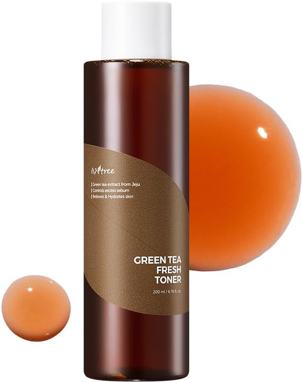 ISNTREE Green Tea Fresh Toner 200ml, 6.76 fl.oz | Korean Skincare | Toner for Oily Skin | Sebum C... | Amazon (US)