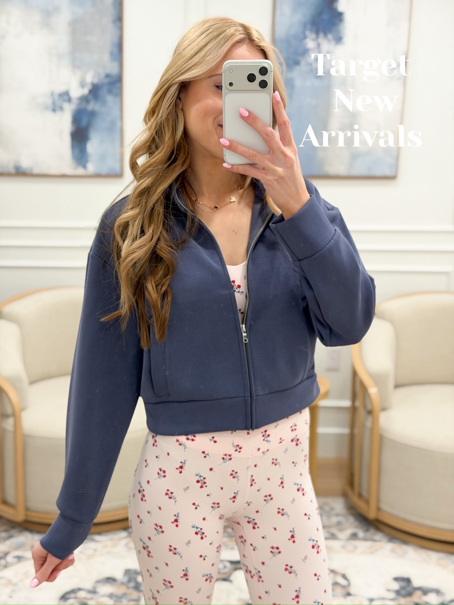 Mixing sweet florals with sporty layers 🌸✨ Loving this new Target print—so soft, stretchy, and perfect for lounging or layering up for errands. This cropped zip-up adds the cutest contrast and structure! Wearing size small in both pieces.

#LTKActive #LTKSeasonal #LTKFindsUnder50