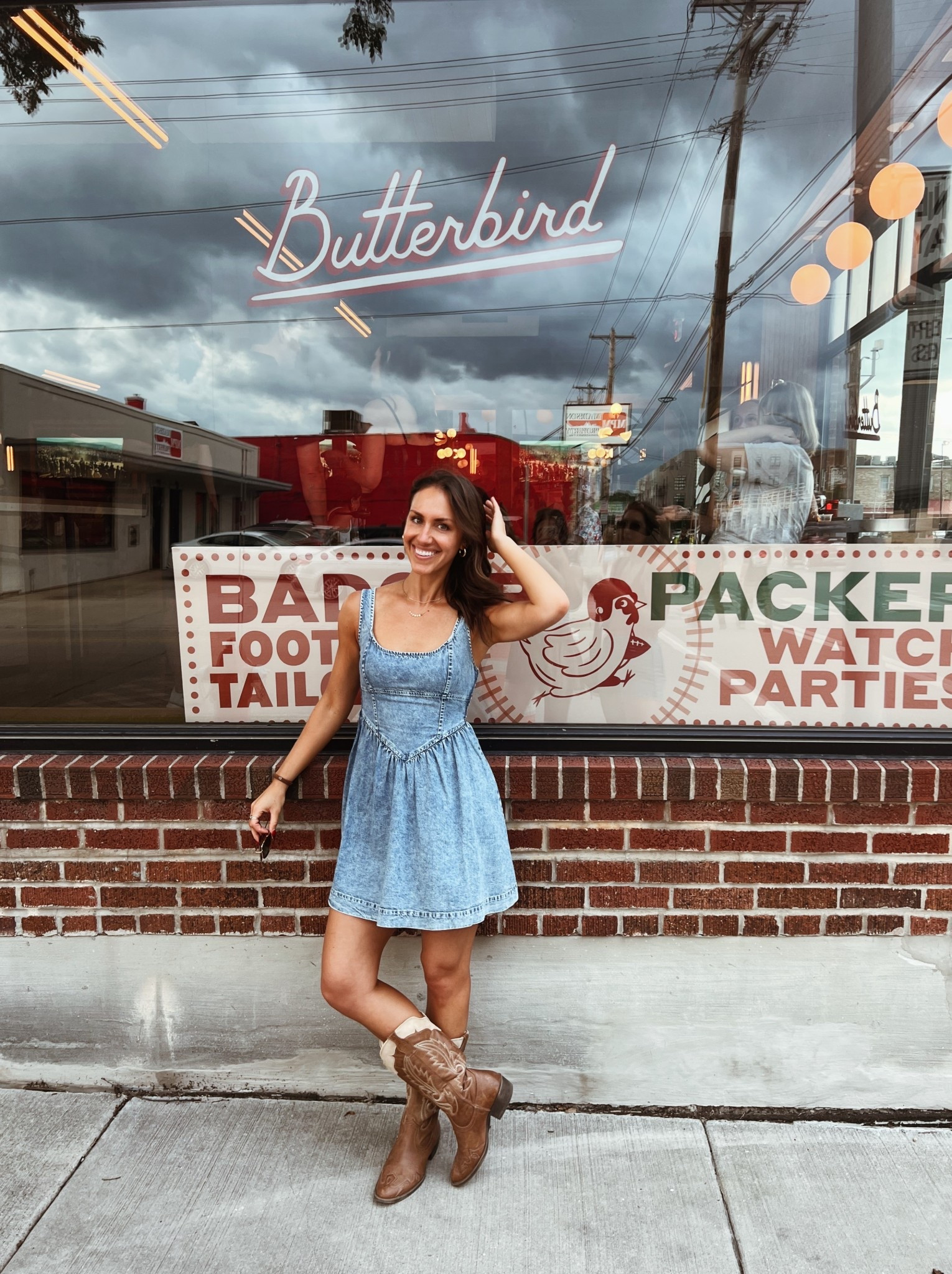 Obsessed with this denim dress!! 

#LTKSeasonal #LTKStyleTip #LTKFindsUnder100