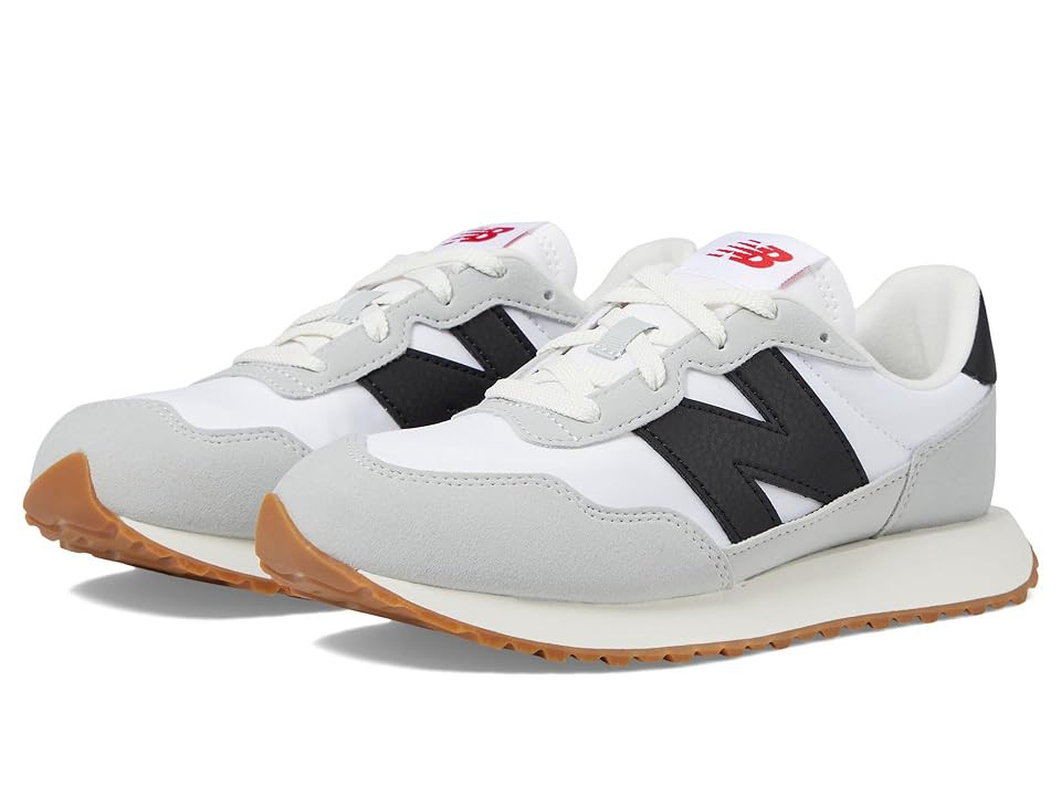 New Balance Kids 237 (Big Kid) Boy's Shoes White/Black : 7 Big Kid M, Leather/Textile | Zappos