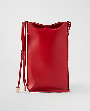 Faux Leather Crossbody Phone Bag | Ann Taylor