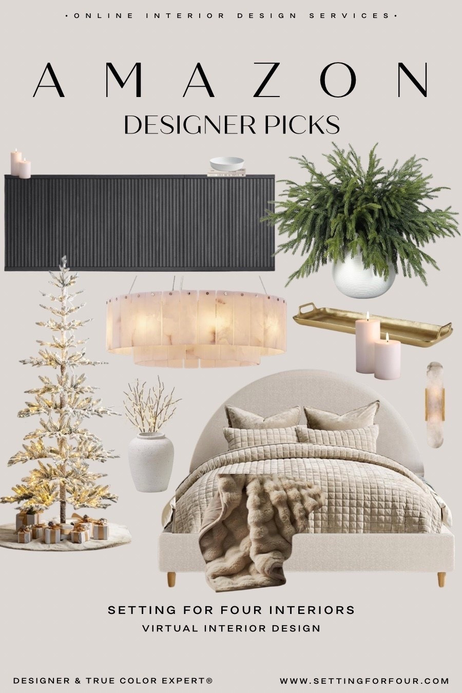 Amazon Home- Designer Picks! Lots of Black Friday sales including this bed, cabinets and pendant! 
Neutral home decor, Restoration Hardware style, Christmas, holiday, faux fur throw blanket, gift idea,arch, upholstered bed, boucle, black sideboard cabinet, Tv unit, alabaster chandelier pendant light, wall sconce, flocked Christmas tree, need pine stems, white case, amber interiors aesthetic, brass tray, Prelit brown twig stems, twinkle lights, greige beige velvet quilt, flickering flame battery pillar candles, bedroom lighting, living room, earthy, modern, transitional, farmhouse, minimalist 

#LTKFindsUnder50 #LTKHome 


#LTKSaleAlert #LTKHome #LTKHoliday