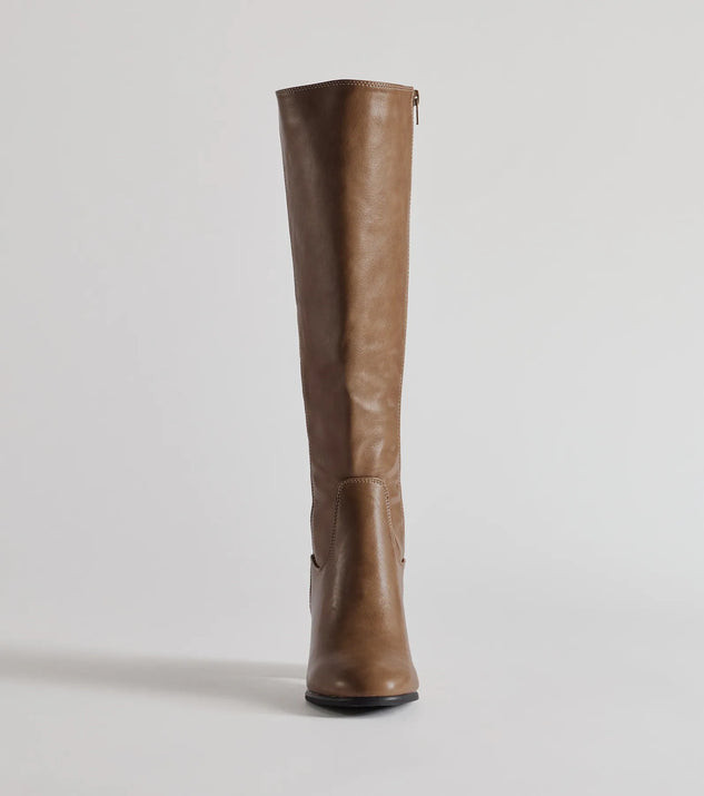 Chic Strides Faux Leather Under-The-Knee Boots | Windsor Stores
