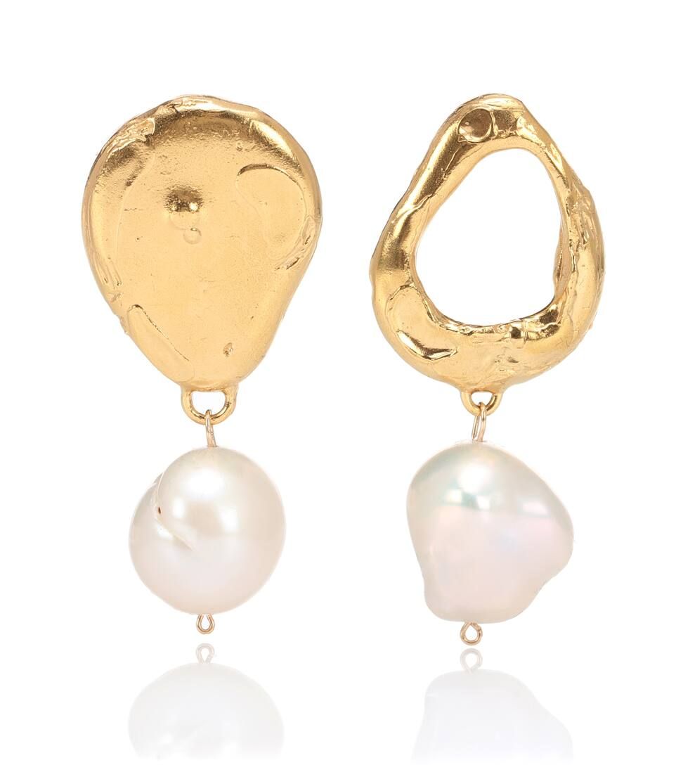 The Infernal Storm 24kt gold-plated and pearl earrings | Mytheresa (US/CA)