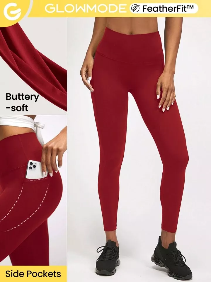 GLOWMODE 24 FeatherFit™ Crossover Yoga Leggings Buttery Soft High