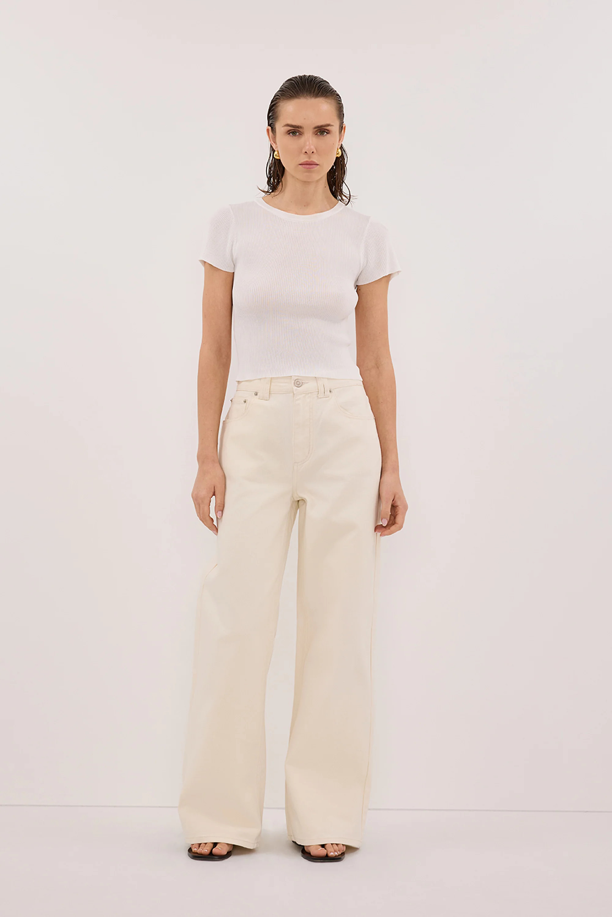 REAGAN 2.0 CREAM SLOUCHY JEAN | DISSH