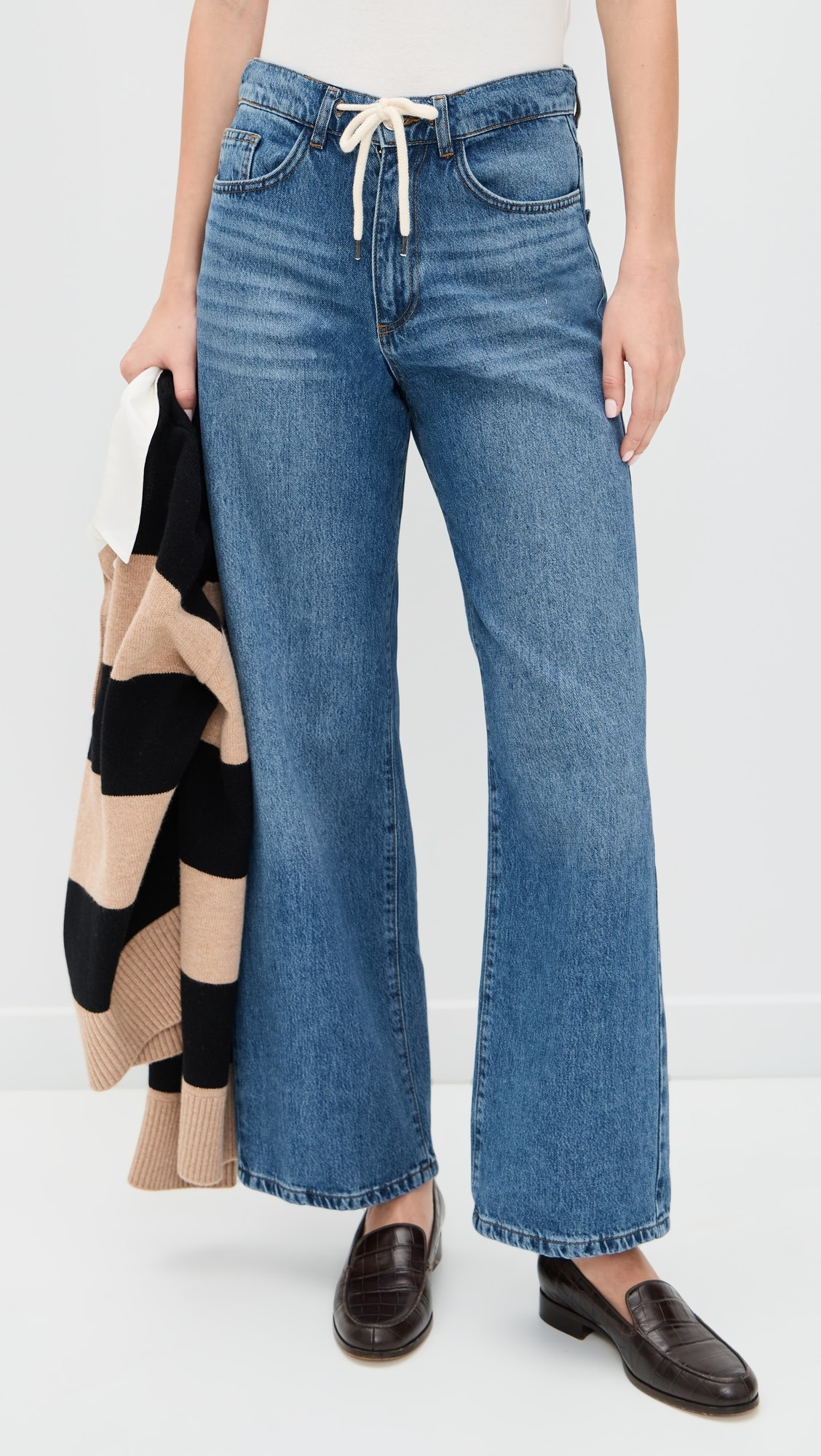 Wesley Wide Leg Drawstring Jeans | Shopbop