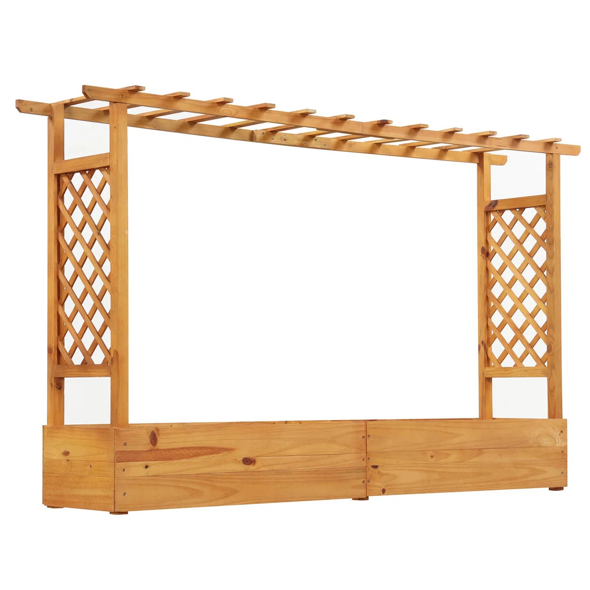 1 PCS 45” Raised Garden Bed with Trellis with Hanging Roof, 2 Side Trellises for Flower | Wayfair North America
