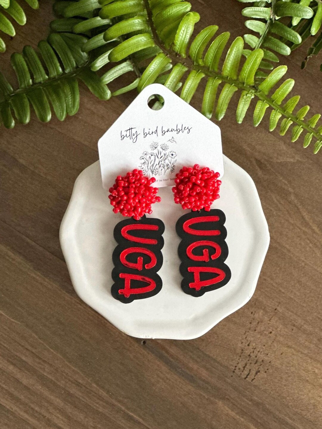 UGA Earrings • Georgia Game Day Earrings • Spirit Earrings - Etsy | Etsy (US)