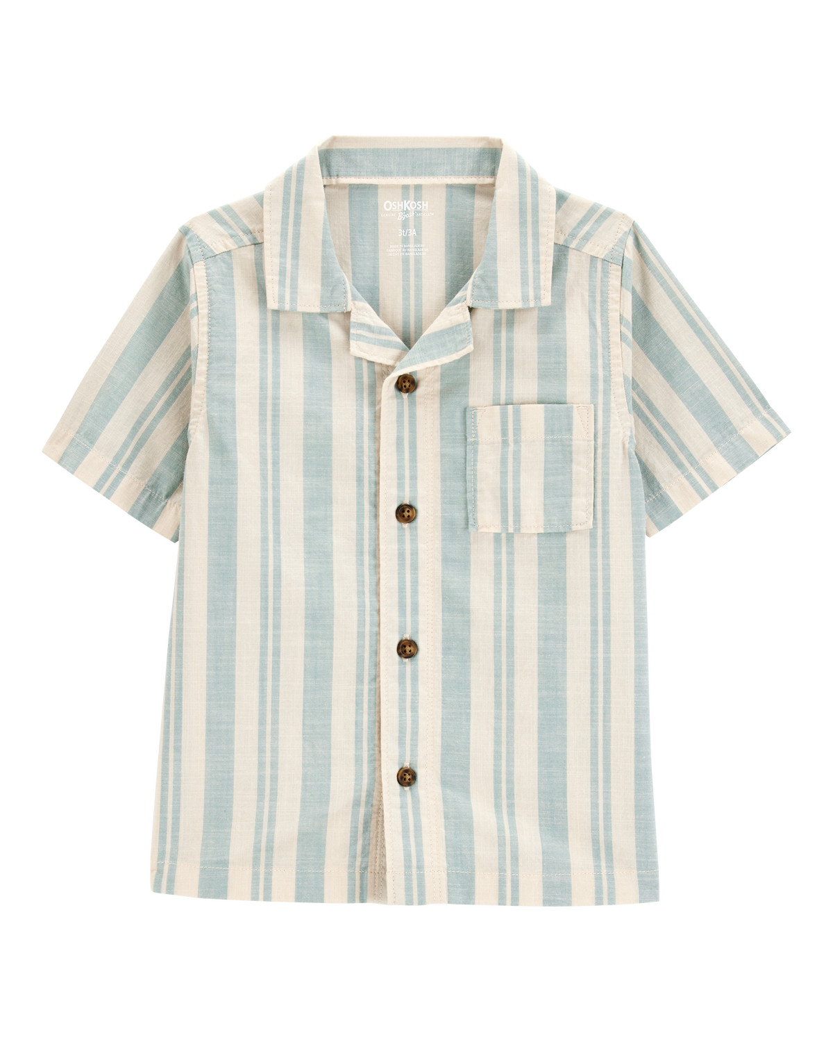 Toddler Short-Sleeve Striped  Button-Front Shirt | Carter's Inc