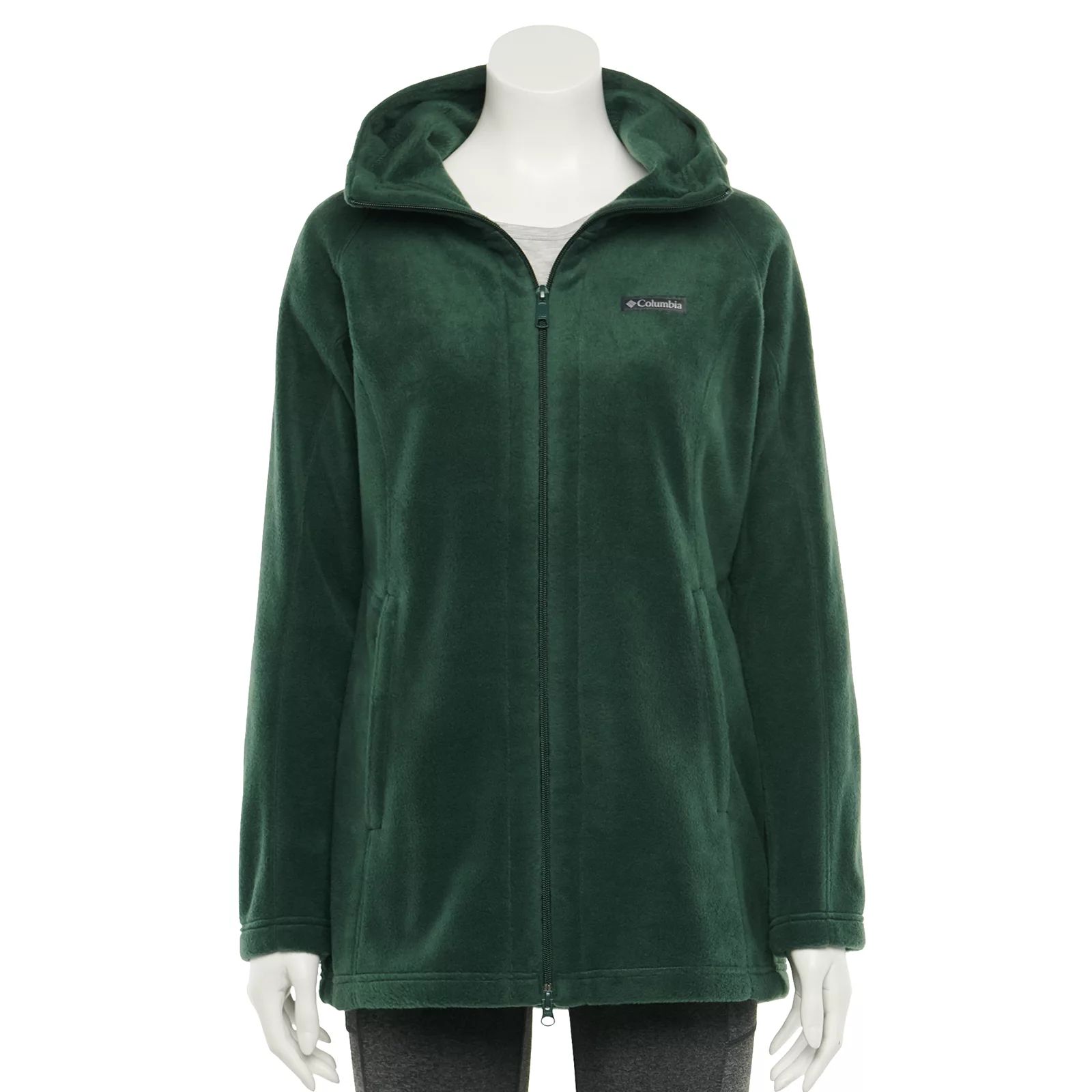 Women's Columbia Benton Springs Fleece Hooded Jacket, Size: Small, Green | Kohl's