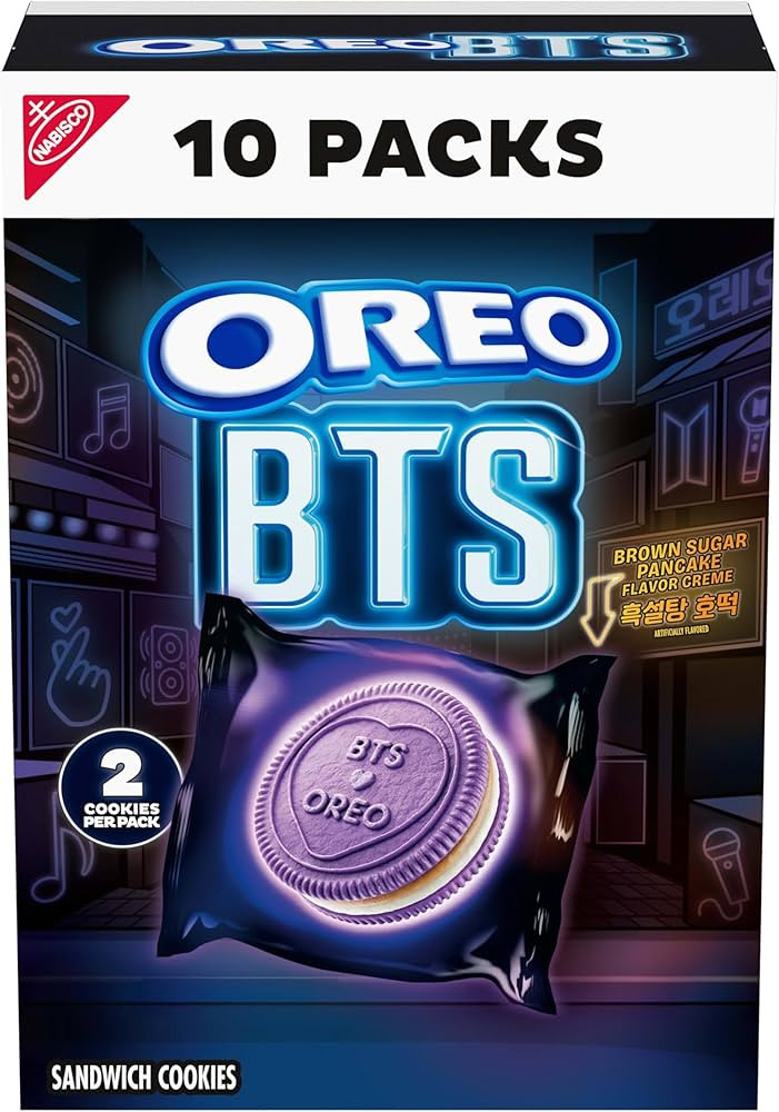 OREO BTS Sandwich Cookies, Limited Edition, 10 Snack Packs (2 Cookies Per Pack) | Amazon (US)