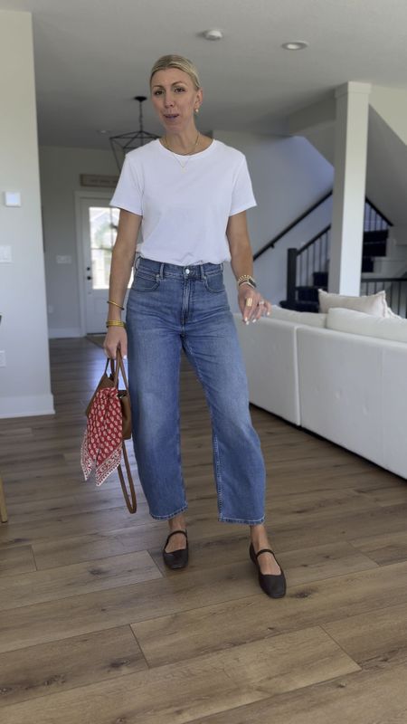 A great outfit starts with well fitted basics! AKA a great pair of jeans + a tee! 

Wearing a small in this oversized, white cotton tea, and a size 27 in my jeans

#LTKFindsUnder100 #LTKOver40 #LTKVideo