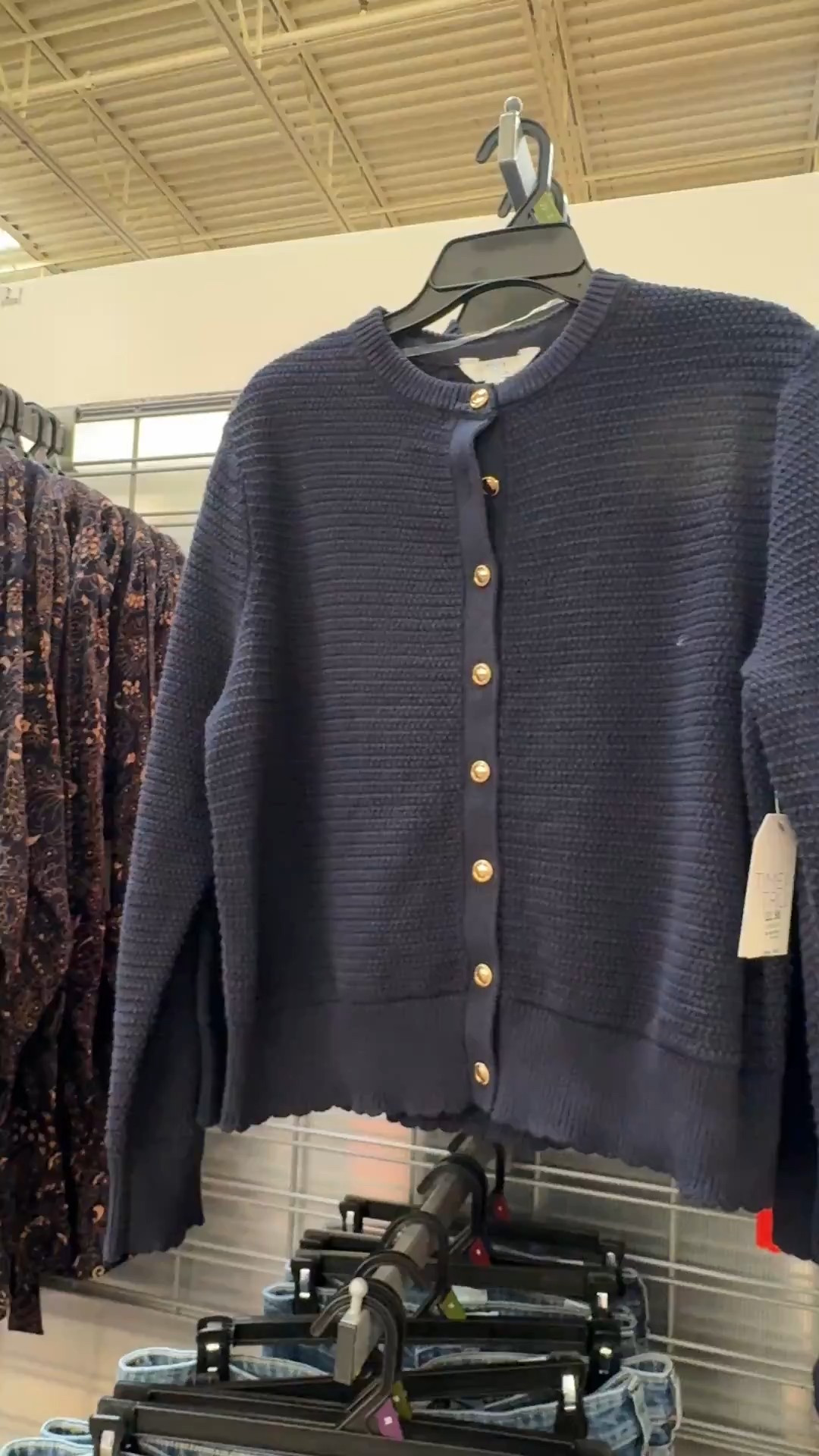 Walmart time and tru cardigan with gold buttons 

#LTKWorkwear #LTKootd