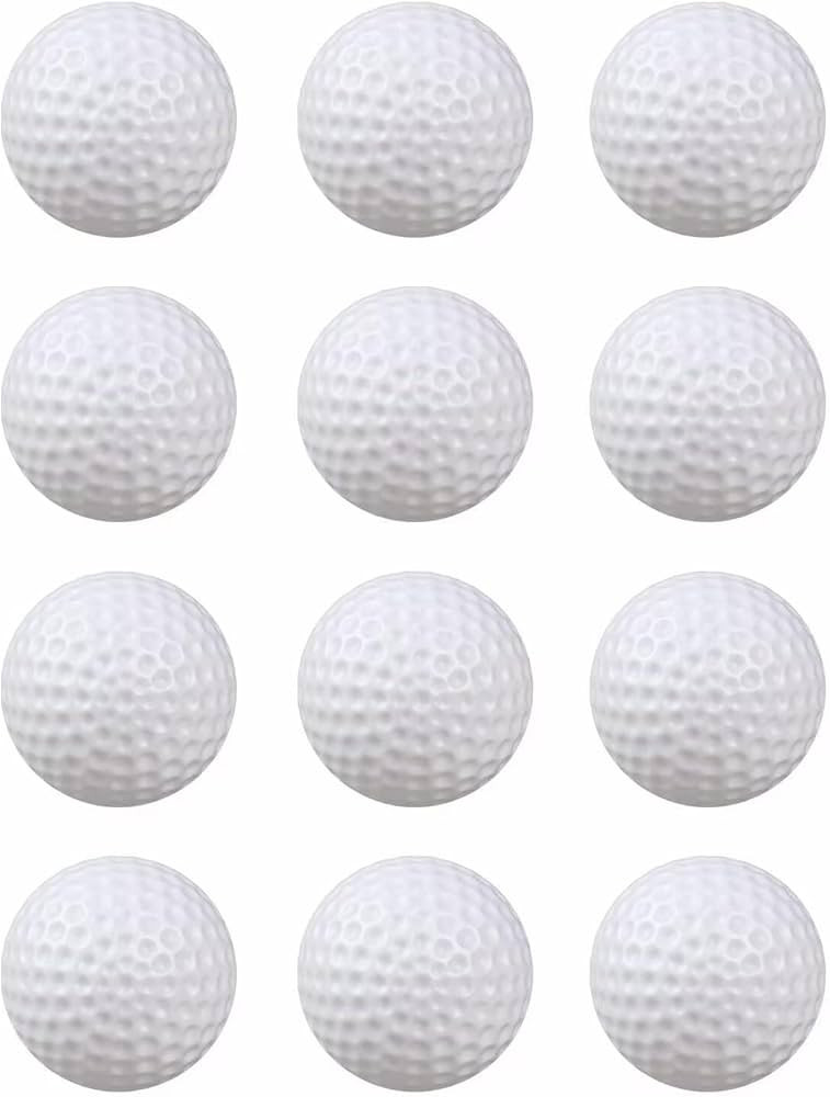 12 Pack White Practice Golf Balls Plastic 42mm Hollow Plastic Golf Training Balls Airflow Limited... | Amazon (US)