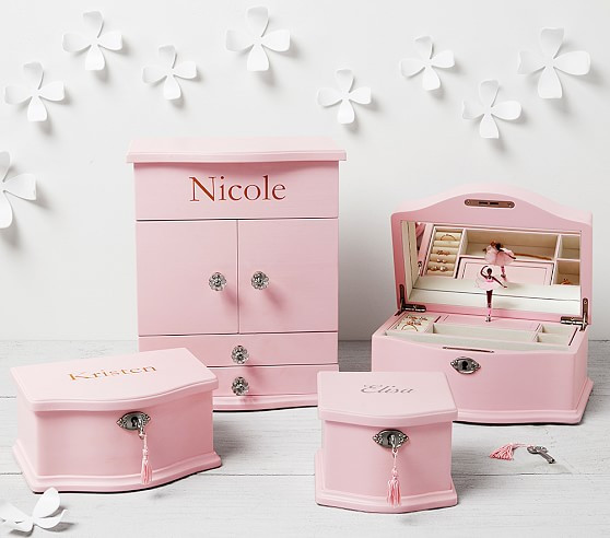 Abigail Jewelry Box Collection - Pink | Pottery Barn Kids