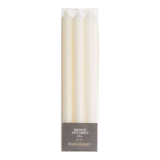 Traditional Unscented Taper Candles 6 Pack by World Market | World Market