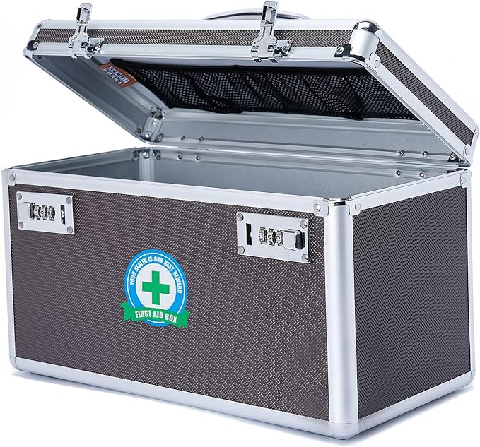 Lockable Medication Box with Portable Storage Case, 15''x 8.7''x 9.3'', Childproof Medicine Lock ... | Amazon (US)