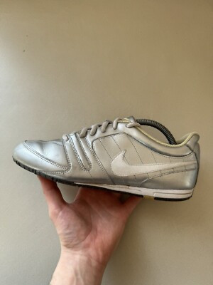 Y2k Nike Silver Leather Low Sneakers Vintage | eBay US