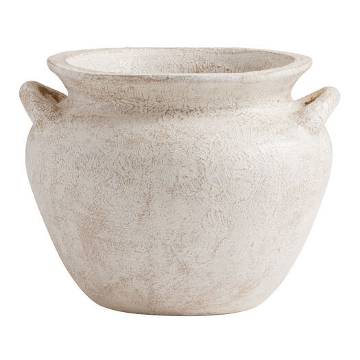 Delphine Ivory Terracotta Urn Outdoor Patio Planter by World Market | World Market