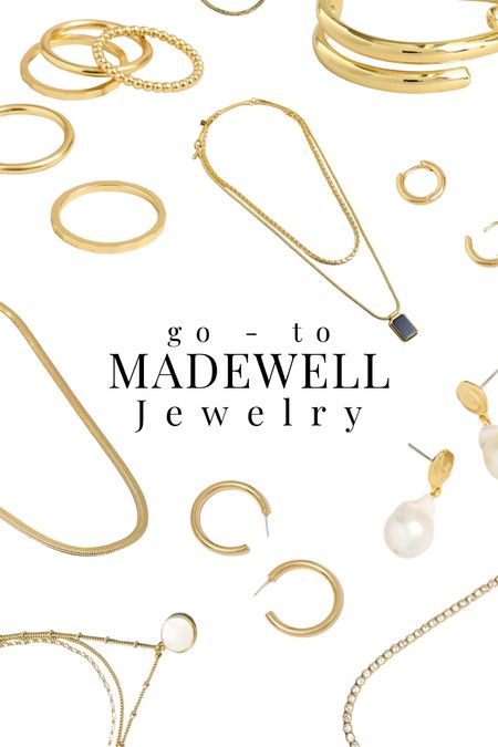 My go-to gold jewelry favorites from MADEWELL!  30-40% on sale!!

#necklace #ring #chain #bracelet #earring

#LTKHoliday #LTKsalealert #LTKfindsunder50