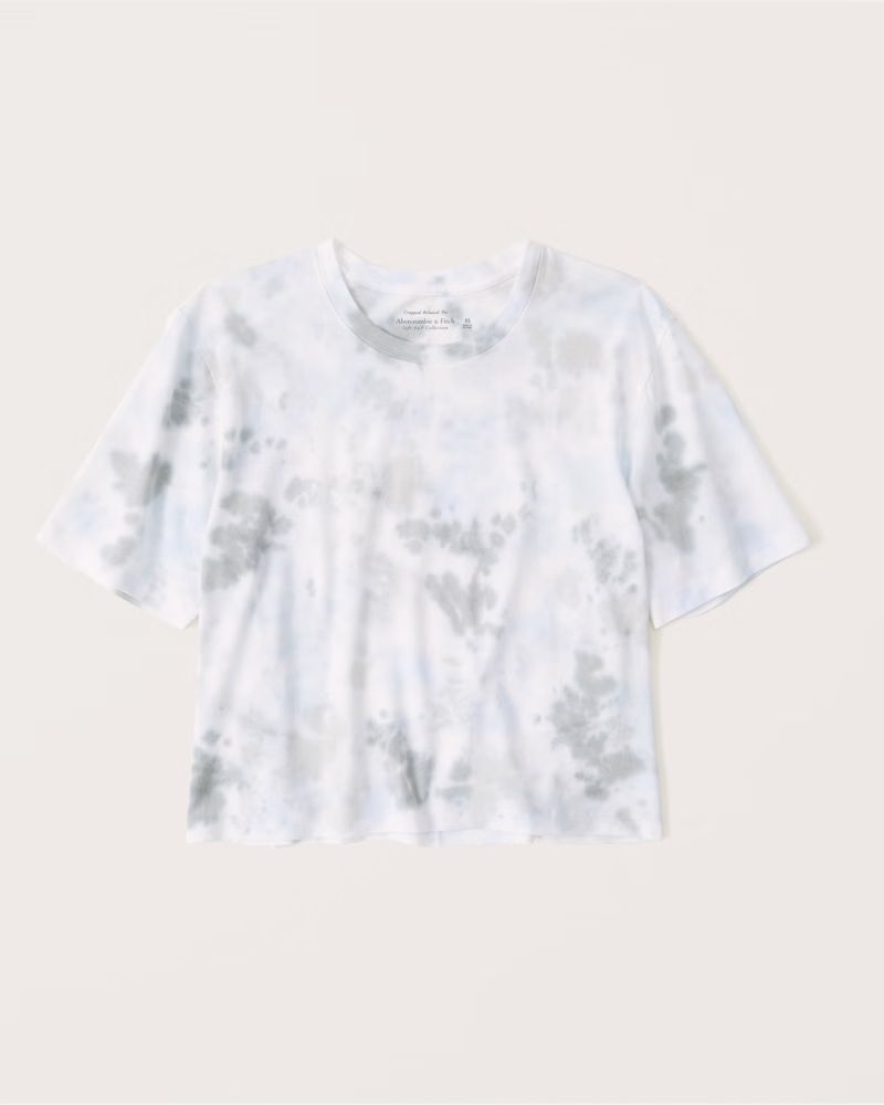 Tie-Dye Short-Sleeve Cropped Relaxed Tee | Abercrombie & Fitch (US)