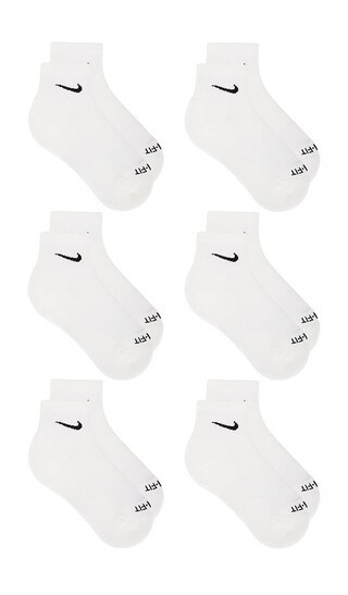 Training 6 Pack Ankle Socks in White & Black | Revolve Clothing (Global)