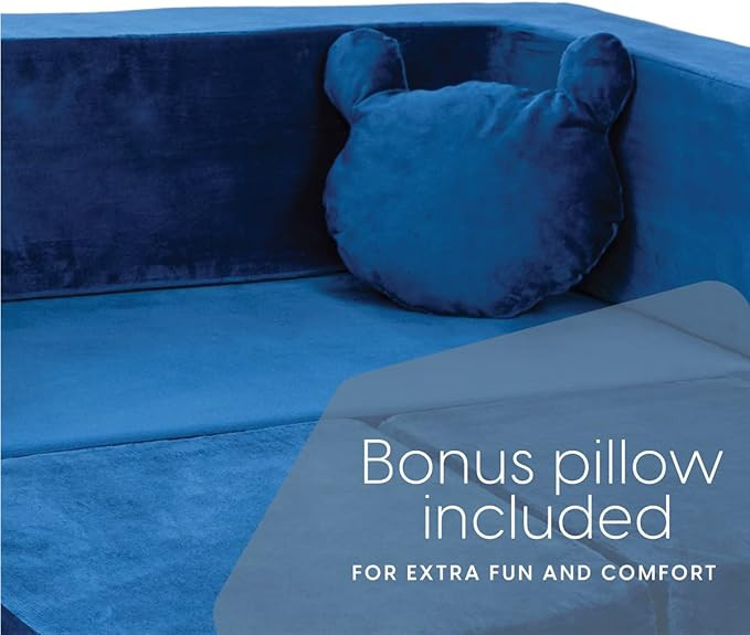 Milliard Kids Couch - Modular Kids Sofa for Toddler and Baby Playroom/Bedroom Furniture (Navy Blu... | Amazon (US)