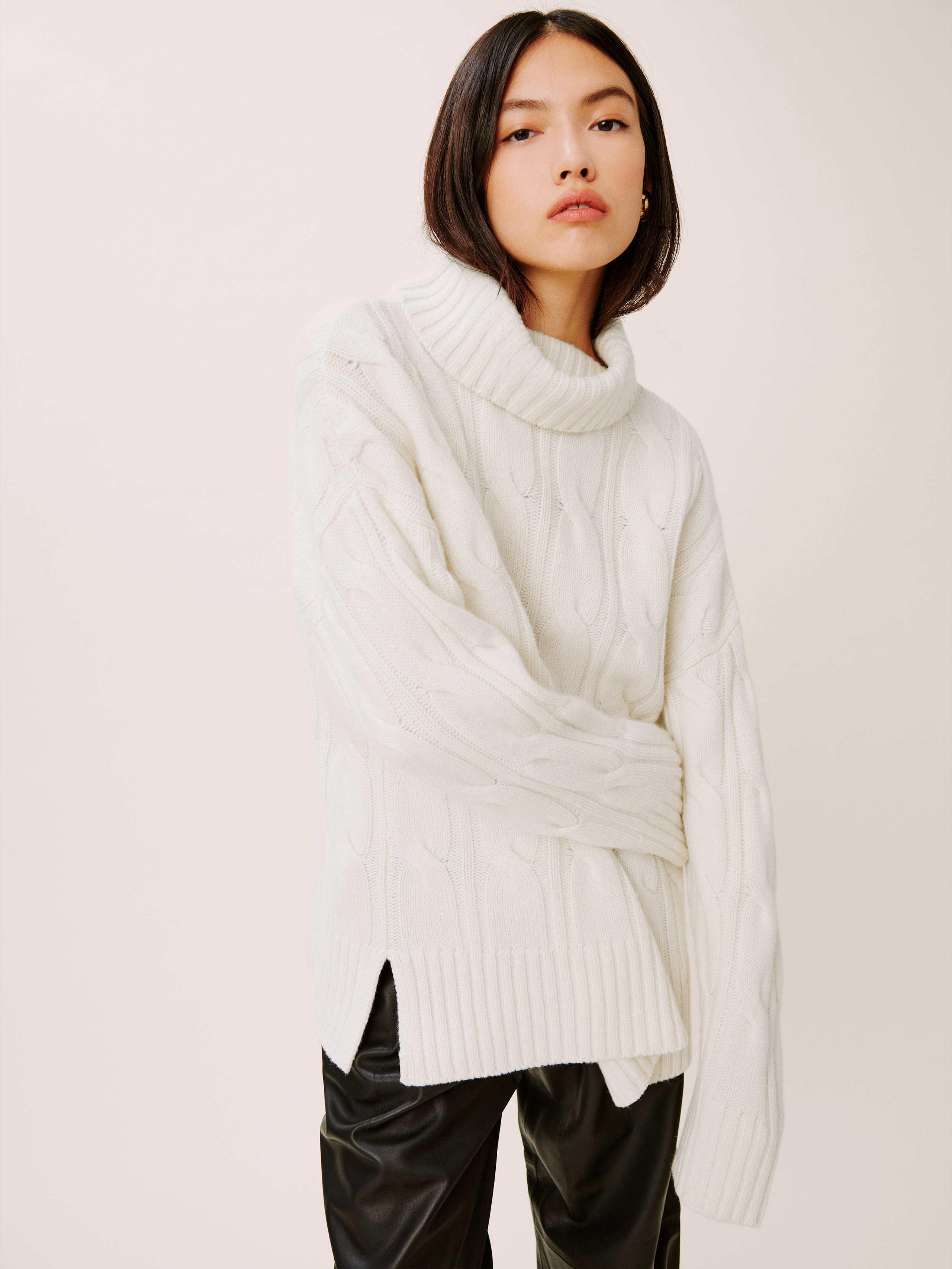 Siro Regenerative Wool Cable Sweater | Reformation (Global)
