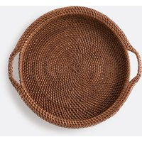 Taran Round Tray in Woven Rattan | La Redoute (UK)